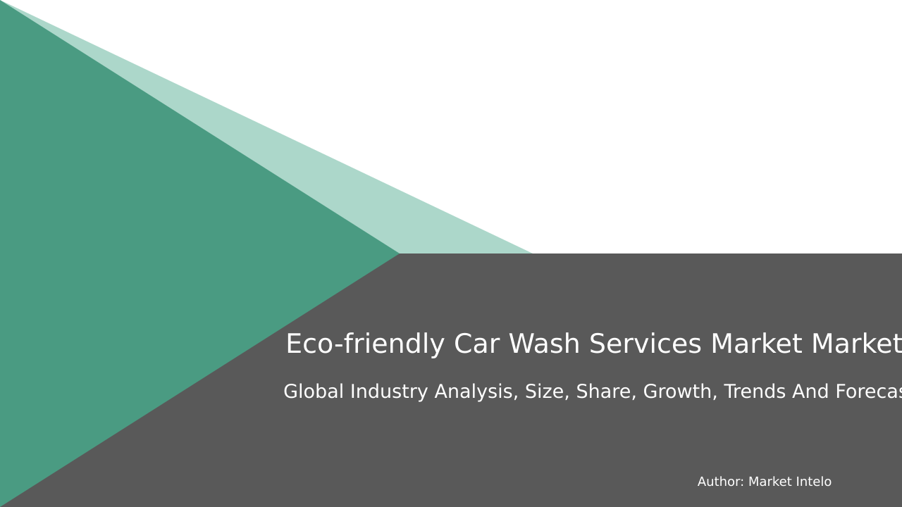 Eco-friendly Car Wash Services Market Research Report 2033